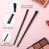 16 Pcs Eyeliner Brush Fine Angled, 12 Pcs Thin Eyeliner Brush Fine and 4 Pcs Angled Eyebrow Brush Flat Eyeliner Brush Portable Eye Makeup Brush Se...