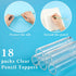 18 Pieces Plastic Pencil Caps, Pencil Tip Protector Cover Clear Pencil Toppers Clear Pencil Caps for Wooden Pencils Extender Holders for Student S...