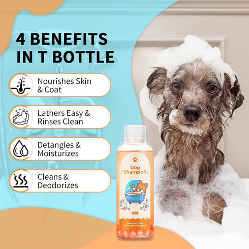 Dog Shampoo for Sensitive Skin | Deodorizing Pet Wash | Cat & Dog-Friendly Formula | Odor Control & Moisturizing | Ideal for Smelly Dogs | Soothin...