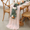 Light Peach Chiffon Table Runner 27x120 Inches Long Table Runners for Baby Shower Outdoor Wedding Festival Decorations...