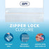 GPI - 2" x 3" - Bulk Pack of 100, 4 Mil Thick, Heavy Duty, Clear Plastic Reclosable Zip Bags, with Write-on White Block for Labeling, Strong & Dur...