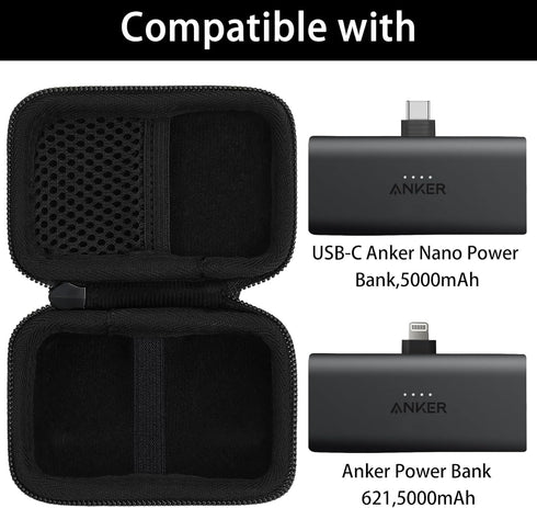 khanka Hard Travel Case Replacement with Anker 621 Nano Power Bank,5,000mAh Portable Charger,Case Only (Black)......