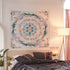 Simpkeely Mandala Floral Medallion Tapestry, Sketched Clara Flower Plant Boho Wall Hanging, Bohemian Hippie Tapestries for Bedroom Living Room Dor...