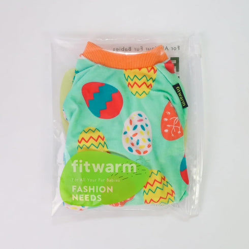 Fitwarm Easter Egg Dog Pajamas, Holiday Dog Clothes for Small Dogs Girl Boy, Pet Easter Outfit, Puppy Cat Onesie, Lightweight Velvet, Light Green,...