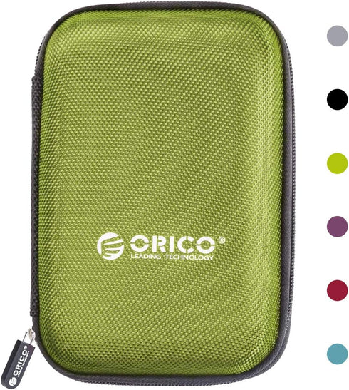 ORICO Hard Drive Case 2.5 inch External Drive Storage Carrying Bag Waterproof Shockproof with Inner Size 5.5x3.5x1.0inch for Organizing HDD and El...