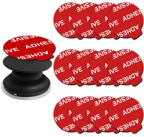 Very High Bond Sticky Adhesive, AZXYI 12 Pack Socket Sticky Adhesive Replacement Kit, 1.4 inches Double-Sided Stickers for Collapsible Grips Socke...