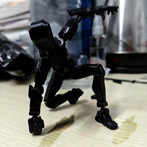(Assembly Completed) T13 Action Figure, Robot Action Figure, 3D Printed with Full Articulation for Stop Motion Animation, Multi-Jointed Movable, M...