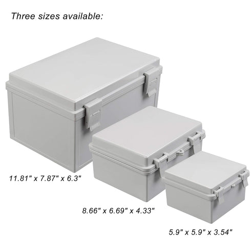 CrocSee ABS Plastic Dustproof Waterproof IP65 Junction Box Universal Durable Electrical Project Enclosure with Lock (5.9"x5.9"x3.5")...