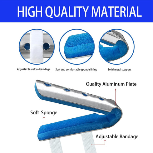 Flexible Portable Aluminum Finger Splint Set?Aluminum Finger Splint Adjustable, for Sprained Swollen Fingers Straightening Arthritis Pain Relief...