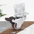 Side Mount Casters Set of 4 with Brake,1.25inch L-Shape TPR Plate Casters,Small Wheels for Furniture Wheels, Baby Bed, suitcase,Cabinet Wheels,Tab...