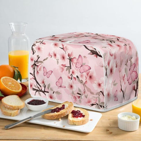 Mumeson Pink Butterfly Toaster Protection Cover Kitchen Accessories Decor Bread Maker Oven Protector Covers 2 Slice Toaster Cover,Small Appliance ...