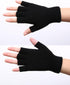 SATINIOR 2 Pair Unisex Half Finger Gloves Winter Stretchy Knit Fingerless Gloves in Common Size...