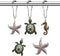 Molika Shower Curtain Hooks Rings - Rustproof Metal Curtain Hangers?Starfish Seahorse Turtle Decorative Bath Room Animal Accessories Set - Creativ...