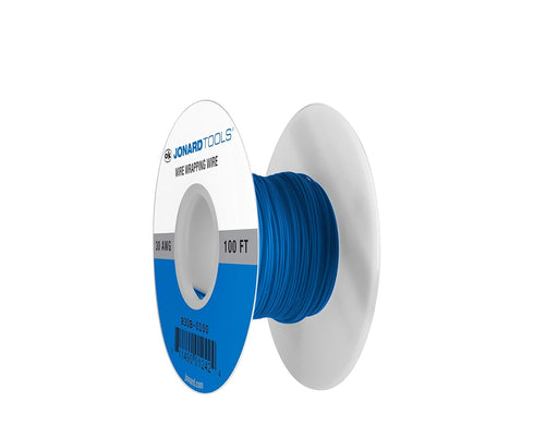 Jonard Tools R30B-0100 Blue Insulated Kynar Copper Wire Roll, 30 AWG, 100 ft Length...