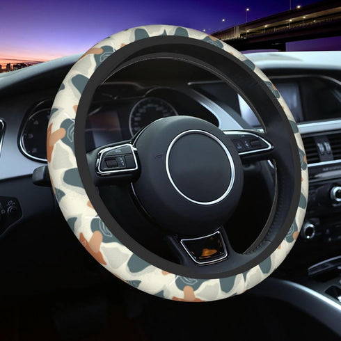 Foruidea Desert Leaf Car Steering Wheel Cover Neoprene Automotive Steering Wheel Cover Anti Slip and Sweat Absorption Auto Car Wrap Cover Fit Most...