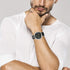 JewelryWe Business Casual Men's Quartz Wrist Watch Dial Leather Strap Watches for Christmas...