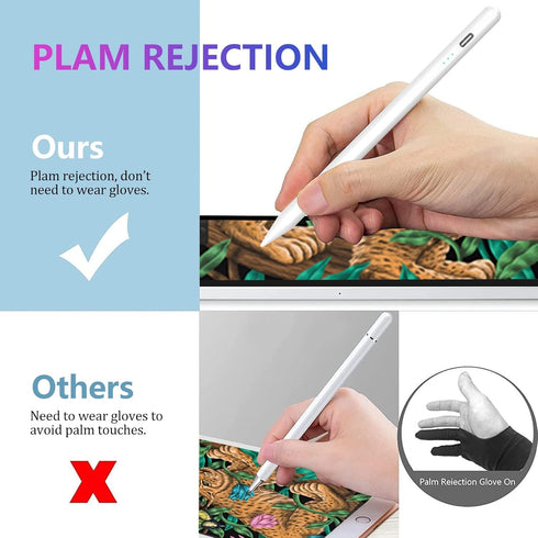 Stylus Pen for iPad with Palm Rejection, Pencil for iPad 10th/9th/8th/7th/6th Gen, (2018-2023) iPad Pro 11/12.9, iPad Air 5th/4th/3rd Gen,iPad Min...