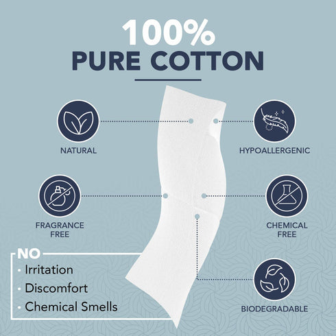 Disposable Cotton Face Towels – Super Soft Face Wipes, Hypoallergenic Makeup Remover Wipes, Suitable for All Skin Types Including Sensitive Skin –...