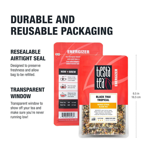 Tiesta Tea - Black Thai Tropical, Loose Leaf, Mango Citrus Black Tea, Premium Blend, High Caffeinated, Make Hot or Iced & Brews Up to 25 Cups, 1.9...