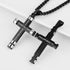 HZMAN Philippians 4:13 Cross Pendant STRENGTH Bible Verse Stainless Steel Necklace 3 Colors Available...