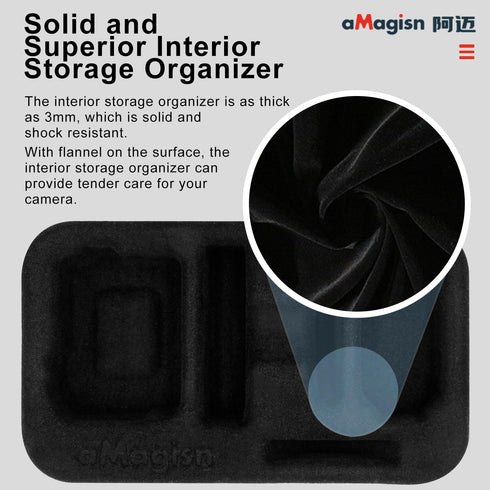 Mini Storage Case Waterproof Carrying Case for Insta360 GO 3? Removable Inner Tray, Compatible GoPro Collection Hero 11 10 9 8 7 6, I n s ta360 Co...