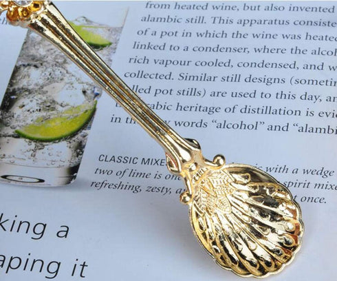 Yarlung 16 Pack Mini Coffee Spoons, 4.5 Inch Demitasse Vintage Spoon for Espresso, Tea, Dessert, Condiments, Gold...
