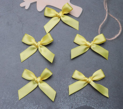 Sowaka 50 Pcs Mini Satin Bowknot Ribbon Bows Flower Supplies for Gift Present Wrapping Scrapbooking Décor Sewing DIY Crafting Project Christmas Th...