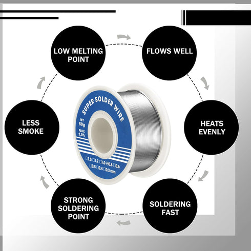 4 Pack Sn60 Pb40 Tin Rosin Core Solder Wire Content 2.0% Solder Flux for Electrical Soldering Electronics Repairing Circuit Board DIY Home Applian...
