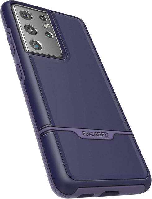 ENCASED Rebel Series Designed for Samsung Galaxy S21 Ultra Case Purple, Protective Heavy Duty Phone Case (Purple)...