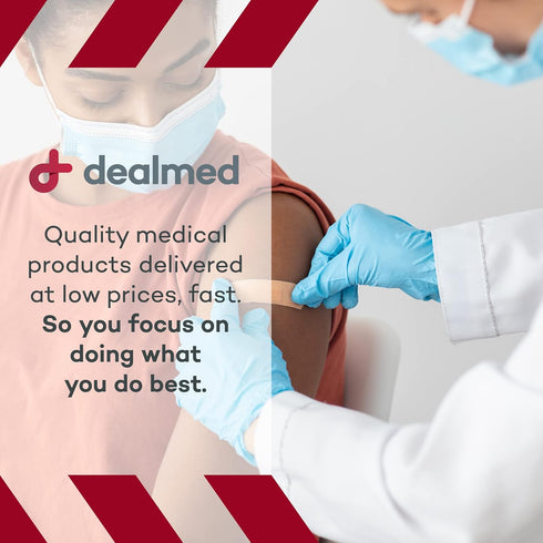 Dealmed Fabric Knuckle Flexible Adhesive Bandages – 100 Count (1 Pack) Bandages with Non-Stick Pad, Latex Free, Wound Care for First Aid Kit, 1 1/...