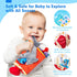 hahaland Baby Tissue Box Toy - Baby Toys 6-12 Months Montessori Toys for 6 Month Old Toys with Textured Tails, Cloth Tissues, Crinkle, Squeaky Sou...