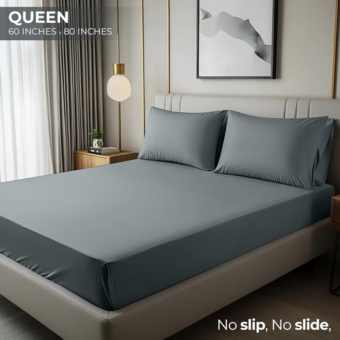 Utopia Bedding Queen Fitted Sheet - Bottom Sheet - Deep Pocket - Soft Microfiber - Shrinkage and Fade Resistant - Easy Care -1 Fitted Sheet Only (...