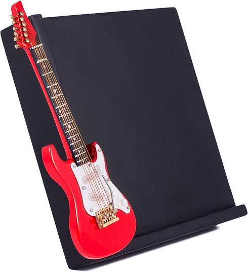 Broadway Gift Red Electric Guitar Decorative Classic Black 5x7 Picture Frame - Musical Photo Frame for Musicians...