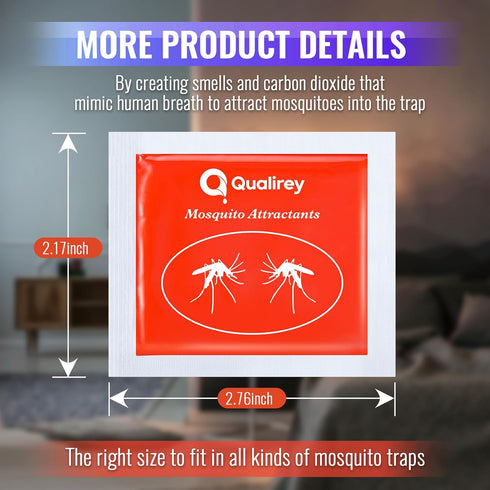 4 Pcs Mosquito Attractants for All Bug Zapper Bait Refill, Safe Mosquito Lures Fly Bait, Clip on Mosquito Trap Attractant Bait Hang Bug Zapper Ref...