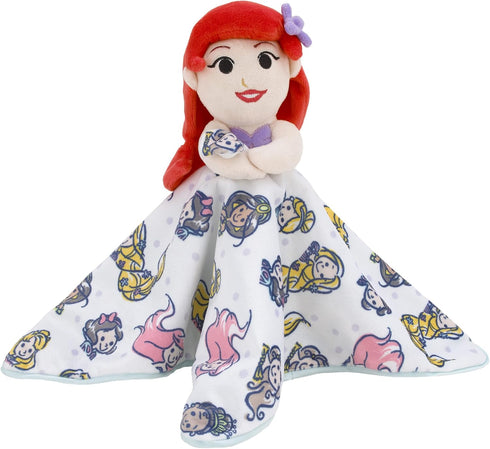 Disney Ariel and Princess White and Aqua Lovey Security Blanket...