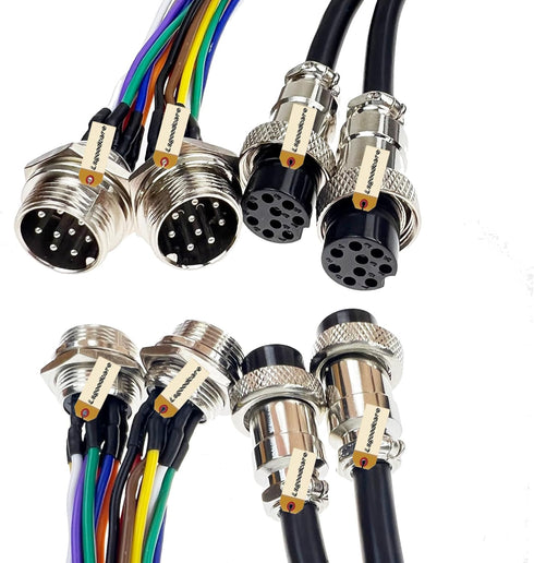 Lsgoodcare 4Pcs GX16-9Pin Female & Male Aviation Connector Power Cable Electrical Terminal Socket with Cable Connector Plug...