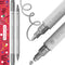 2 Metallic Silver Acrylic Paint Pens, Acrylic Paint Markers Dual Tip (Fine 1mm + Dot 5mm), Acrylic Markers for Fabric, Canvas, Rock, Glass, Wood, ...
