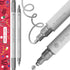 2 Metallic Silver Acrylic Paint Pens, Acrylic Paint Markers Dual Tip (Fine 1mm + Dot 5mm), Acrylic Markers for Fabric, Canvas, Rock, Glass, Wood, ...