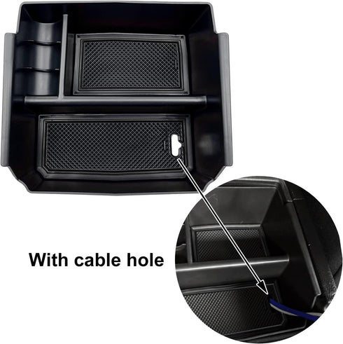 Compatible with Jeep Wrangler JK and JKU Accessories 2011-2018 Center Console Organizer Tray (Black)...