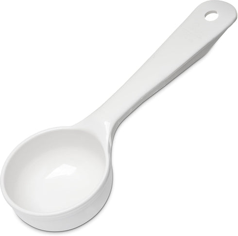Carlisle FoodService Products Measure Miser Solid Measuring Spoon with Short Handle, 3 Ounces, White, 1 Count (Pack of 1)...