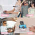 Portable Mini Fan, Black Foldable Personal Handheld Portable Fan with Power Bank, Mini Fan USB Rechargeable, Phone Holder, 4 Speeds Adjustment for...
