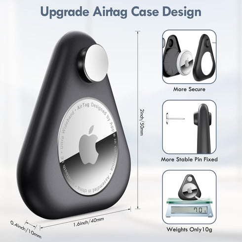 Apple Airtag Holder for Kids, 2 Pack Hidden GPS Tracker Cases, Anti-Removal Airtag Durable Case with Pins, Lightweight Inside Clothes, Suitable fo...
