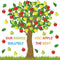 Classroom Tree Bulletin Board Set Bulletin Board Tree Cutouts, Classroom Tree Wall Decor for Elementary School Teacher Supplies(Apple Style)...