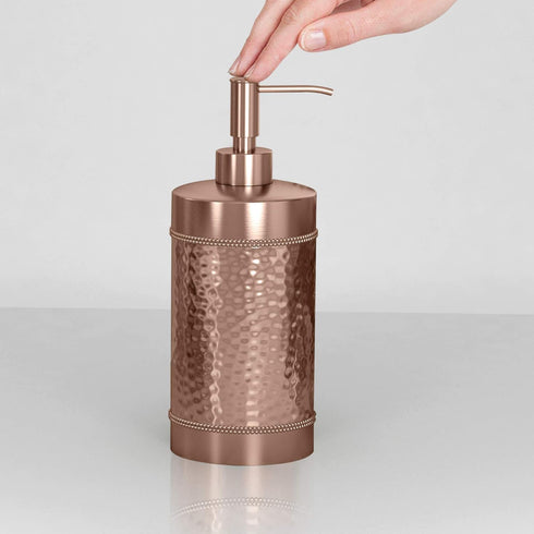 nu steel HSC6H Nu steel Hudson Copper Stainless Steel Refillable Liquid Soap Dispenser Pump Bottle for Bathroom Vanity Countertop, Kitchen Sink - ...