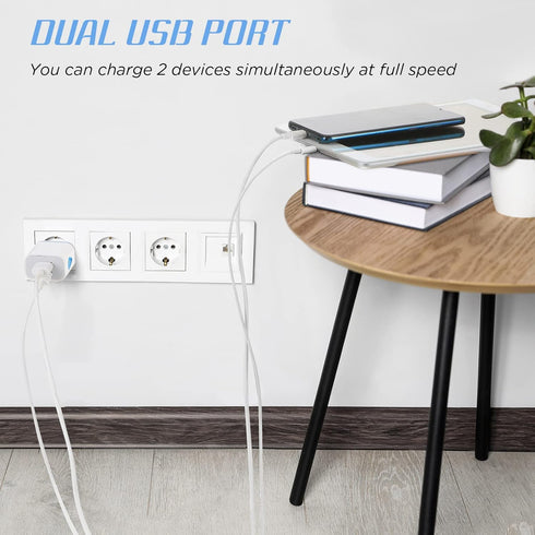 12 Pcs Fast USB Wall Charger USB Charging Block Bulk USB Charger Adapter Plug Cube 2.1A USB Wall Charger Replacement for Most Smartphones and Tabl...