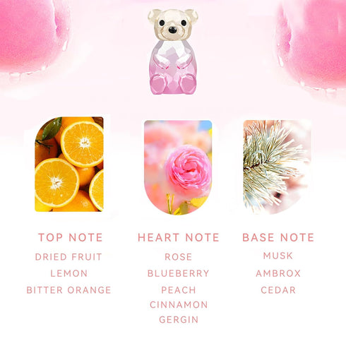 Crystal Bear Eau De Parfum Spray Natural Fragrance Parfum with Exquisite Box Package Lasting and Charming Personal Perfume for Women and Men 75ML...