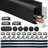 EVEO Desk Cable Management Kit - Cord Organizer Cable Management Under Desk | Cable Raceway, Cable Sleeve, Adhesive Cable Clips, Cord Clips, Cable...