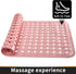 Yimobra Bathtub Mat Non Slip, Super Strong Suction Cups, 27.5"x15.5" Long Shower Mat with Drain Holes, Machine Washable Fast Draining Bath Mats, B...