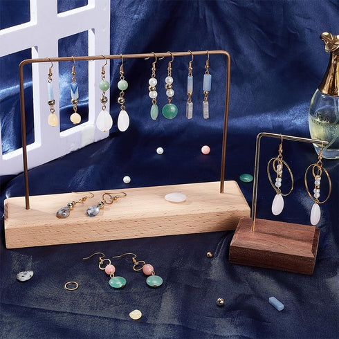 SUNNYCLUE 1 Box DIY Make 10 Pairs Stone Beads Earring Making Kit Including Stone Beads Glass Pearl Bead Bar Links Brass Linking Rings Jewelry Find...