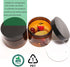 2pcs 8oz Amber Plastic Cosmetic Jars,Wide Mouth Refillable Containers with Lids for Cream, Lotion, Powder, ointment, Bath Salt and Body Butter etc...